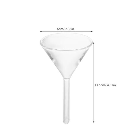 4 قطع من أقماع الزيت الزجاجية مقاس 60 مم لملء وقود الفانوس، وأقماع تعبئة المختبرات مع ساق واسعة الفم لنقل الزيت وترشيحه بدقة in Kuwait