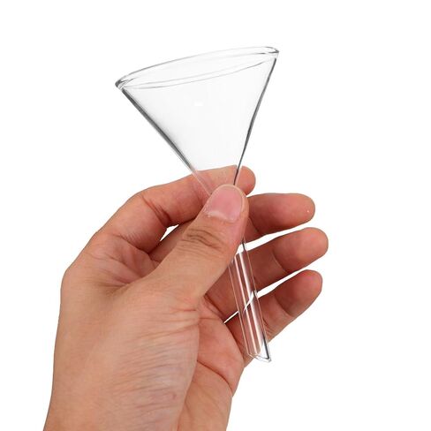 4 قطع من أقماع الزيت الزجاجية مقاس 60 مم لملء وقود الفانوس، وأقماع تعبئة المختبرات مع ساق واسعة الفم لنقل الزيت وترشيحه بدقة in Kuwait