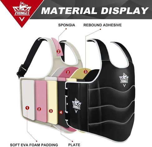 Boxing Body Protector, Adjustable MMA Taekwondo Muay Thai Chest Protector in Saudi Arabia
