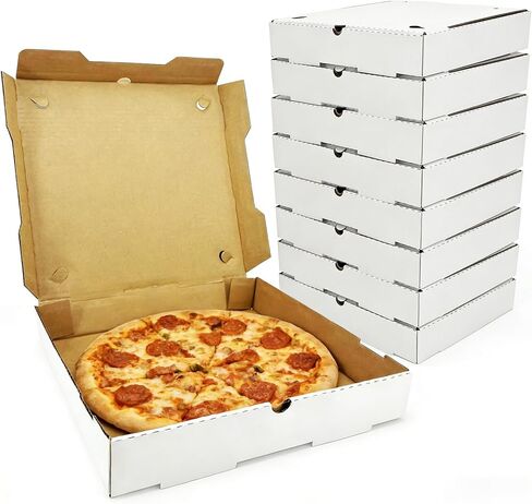 علب بيتزا 12 × 12 × 2 (12 عبوة) جيدة التهوية ومتينة، مناسبة للبيتزا أو الكوكيز أو الكعك أو توصيل الطعام in Kuwait