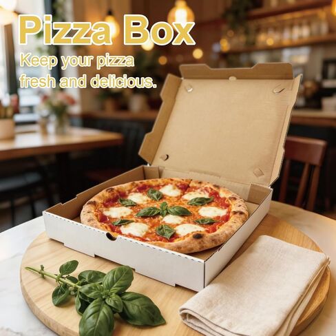 علب بيتزا 12 × 12 × 2 (12 عبوة) جيدة التهوية ومتينة، مناسبة للبيتزا أو الكوكيز أو الكعك أو توصيل الطعام in Kuwait