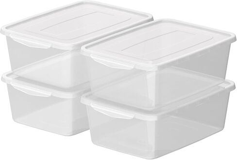 14 L Dough Proofing Container with Lid, 4-Pack Dough Rising Box For for Bread, Pizza, Clear in Saudi Arabia