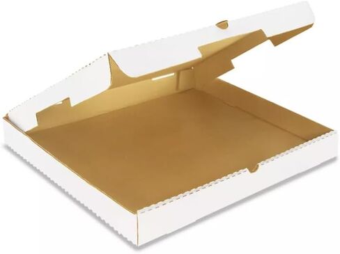 Professional Pizza Boxes, 10x10x2 Inches, Bulk Pack of 50, Single Wall Corrugated with Ventilated Base in Kuwait