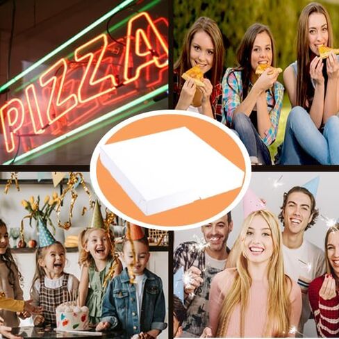 Thin White Pizza Box-7x7x1.6 Inch 20 Pack Disposable Small Pizza Boxes,White Pizza Boxes for Cookie,Mini Pies, Party Favors and Crafts in Kuwait