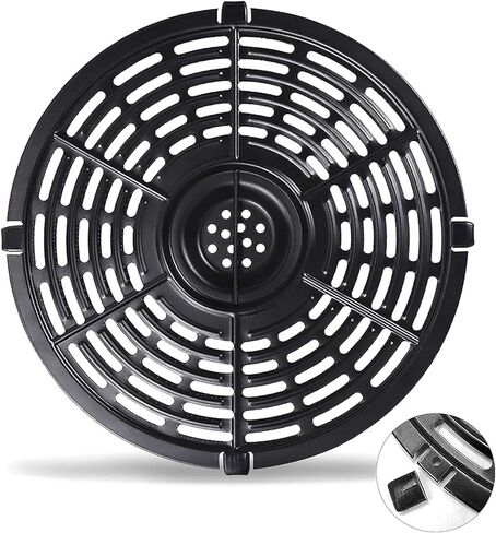 مقلاة Air Fryer Grill for Power XL 5QT Air Fryer ، 8.7 '' 5QT Round Round Air Fryer Pryer Rack Rack Parts Accessories Presper Plate Grill Plate for Ultrean Gourmia Air Air ، in Kuwait