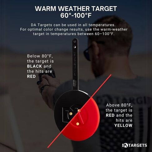 DA Targets 4-6" Round Hanging Shooting Target, Color Changing, Self-Healing, Ricochet Free, Reusable, Weatherproof, 100% Made in USA in Saudi Arabia