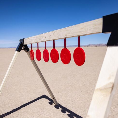 DA Targets 4-6" Round Hanging Shooting Target, Color Changing, Self-Healing, Ricochet Free, Reusable, Weatherproof, 100% Made in USA in Saudi Arabia