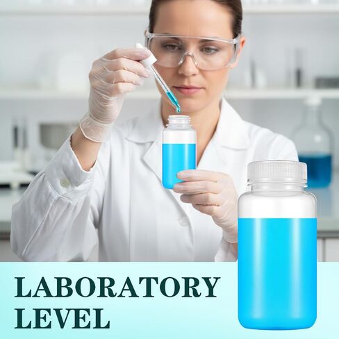 Tobeelec 20 Pcs 4 OZ 125ml Polypropylene Reagent Bottle Plastic Sample Bottles with Screw Caps Translucent PP Sample Containers with Lid for Liquids, Laboratory, Storage at Home (Clear) in Saudi Arabia