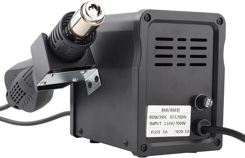 محطة إعادة تشغيل الهواء الساخن بشاشة رقمية Marhynchus 700 وات، شاشة LED للتحكم الدقيق في درجة الحرارة مع 5 فوهات، لإزالة SMD وتشكيل البلاستيك (قابس أمريكي 110 فولت) in Saudi Arabia