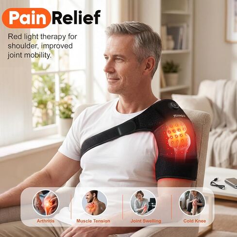 Red-Light-Therapy, Infrared Light Knee Brace Wireless Rechargeable for Knee Shoulder Pain Relief, 660nm & 850nm Infrared Therapy Heated Device for Knee/Shoulder/Joint/Elbow, Gifts for Women Men in Kuwait