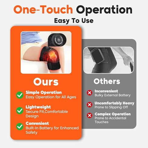 Red-Light-Therapy, Infrared Light Knee Brace Wireless Rechargeable for Knee Shoulder Pain Relief, 660nm & 850nm Infrared Therapy Heated Device for Knee/Shoulder/Joint/Elbow, Gifts for Women Men in Kuwait