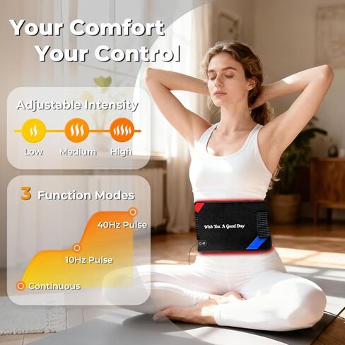 العلاج بالضوء الأحمر للجسم - 90 مصباح LED الطول الموجي الثلاثي (660/850/460 نانومتر)، 13 بوصة × 7.3 بوصة وسادة علاج بالأشعة تحت الحمراء يمكن ارتداؤها لتخفيف الألم واستعادة العضلات والعناية بالبشرة - 27 خيارًا قابلاً للتخصيص in Kuwait