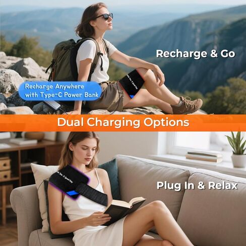 العلاج بالضوء الأحمر للجسم - 90 مصباح LED الطول الموجي الثلاثي (660/850/460 نانومتر)، 13 بوصة × 7.3 بوصة وسادة علاج بالأشعة تحت الحمراء يمكن ارتداؤها لتخفيف الألم واستعادة العضلات والعناية بالبشرة - 27 خيارًا قابلاً للتخصيص in Kuwait