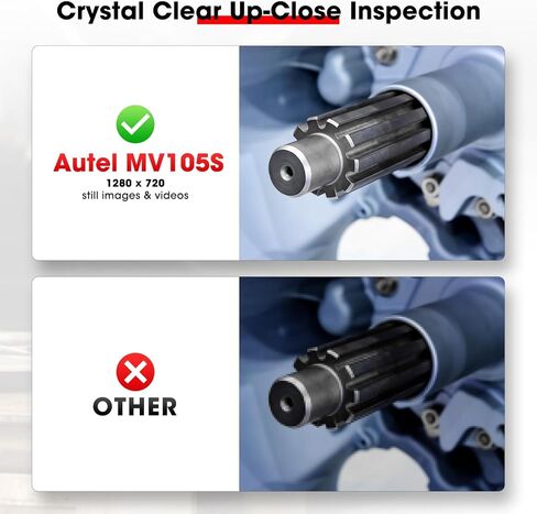 Autel MaxiVideo MV105S Automotive Borescope, 5.5mm Ultra-Thin Probe HD Inspection Camera, 90° View USB Endoscope Snake Camera w/LED Light & 3.3ft Semi-Rigid Cable, Compatible with Autel Scanners & PC in Saudi Arabia