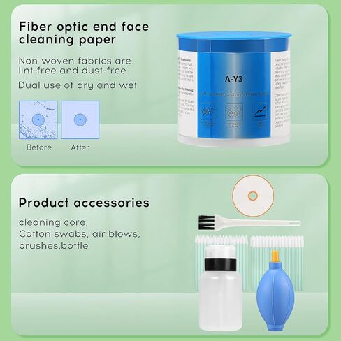 مجموعة تنظيف الألياف 14 في 1، مسبار فيديو مفتش الألياف الضوئية، مجهر ألياف 400x لواجهة SCUPC FCUPC STUPC LCUPC، قلم تنظيف الألياف البصرية MPO/SC/LC، صندوق/صندوق ورق خالٍ من الغبار، مجموعة أدوات FTTH in Kuwait