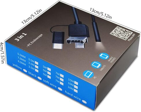 كاميرات التفتيش Borescope، المنظار الداخلي، كاميرات الثعبان المقاومة للماء كاميرات التفتيش مع ضوء LED قابل للتعديل in Kuwait