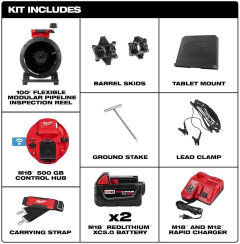 Milwaukee M18 100 Ft. Flexible Modular Pipeline Inspection System Kit in Saudi Arabia