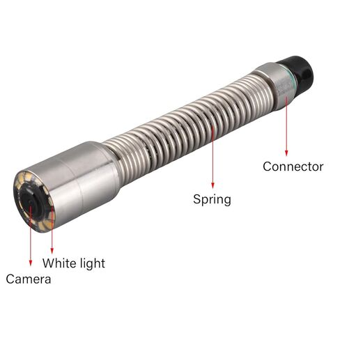 رأس كاميرا فحص المجاري 23 مم، IP68 15 مم قطر الخيط أنبوب تصريف المنظار ملحقات الكاميرا مع 12 مصباح LED قابل للتعديل لخطوط الأنابيب أكبر من 25 مم in Kuwait