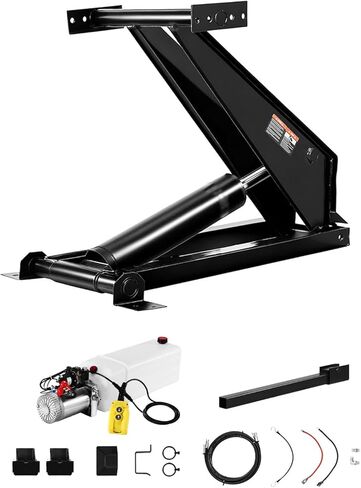 VEVOR Hydraulic Dump Lift Kit, 17,600 lb/8 T Dump Trailer Hydraulic Scissor Hoist Kit Standard Kit, Hydraulic Dump Bed Kit with 12V Hydraulic Pump Unit Suitable for Scissor Lift Dump Trailers Trucks in Saudi Arabia