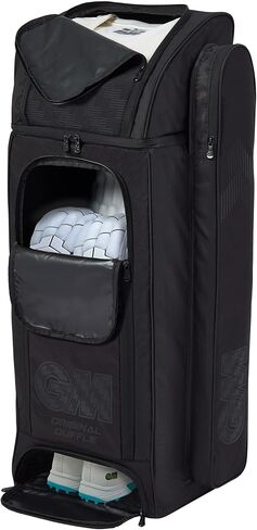 GM | Original Duffle Cricket Bag Holdall | Pocket for 2 Full Size Bats | Adjustable Comfort Straps | Volume 109 litres | Tough 600 Denier Polyester | Black | Gunn & Moore in Saudi Arabia
