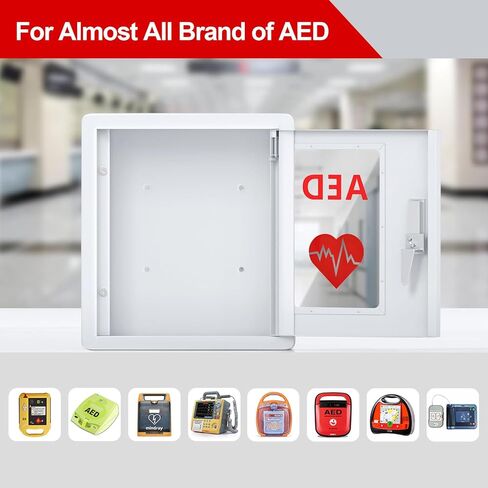 AED Cabinet Wall Mount fits All Brands AED Defibrillator, AED Defibrillator Wall Mounted Cabinet in Saudi Arabia