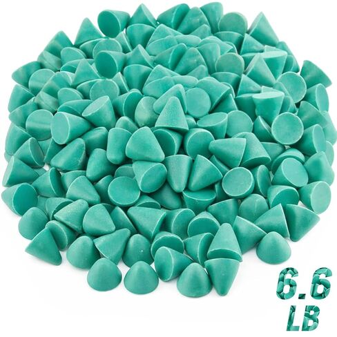 Novabright 1 Pack 6.6 lb Rust-Cutting Resin Abrasive Tumbler Media for Nut, Bolts and Glass (0.39 x 0.39 x 0.39 Inch,Triangle) in Kuwait