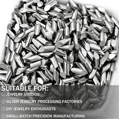 2 LB 1/8" Stainless Steel Diagonal Tumbling Media Shot 304 Stainless Steel for Jewelry Tumbler Polishing Corrosion-Resistant Reusable Ideal for Wet Tumbling Includes Storage Box in Saudi Arabia