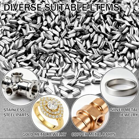 2 LB 1/8" Stainless Steel Diagonal Tumbling Media Shot 304 Stainless Steel for Jewelry Tumbler Polishing Corrosion-Resistant Reusable Ideal for Wet Tumbling Includes Storage Box in Saudi Arabia