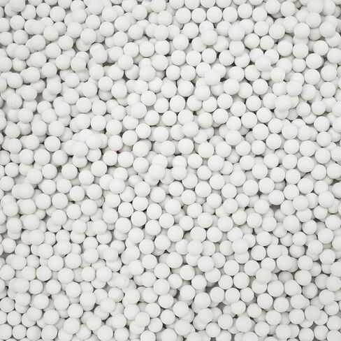 8 Pounds Rock 8mm Tumbling Filler Media, Reusable Ceramic Pellets Media Small White Rock Tumbling Ball for Tumbler Grit, Stone Polisher, Protects Rocks, 3/10" in Kuwait