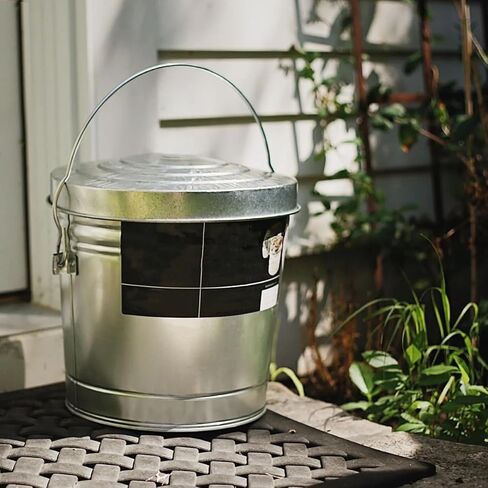 6-Gallon Galvanized Steel Locking Lid Storage Can, Heavy Duty Rodent & Rust Resistant Metal Bin with Wire Handle, Dry Storage for Pet Food Bird Feed Charcoal, 2026 Home Outdoor Essential in Saudi Arabia