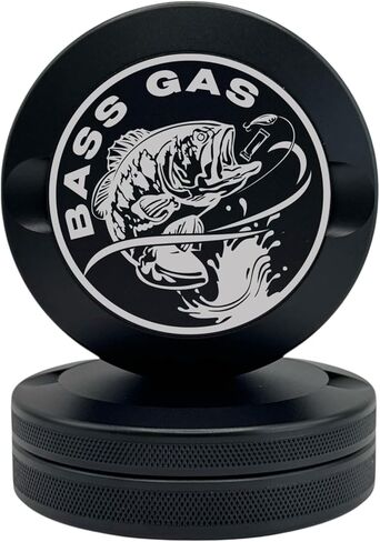 Bass Gas | Metal Container for Zyn, Premium Aluminum Can & Rugged Pouch Holder | Extra Capacity, Knurled Grip & Used Pouch Storage | EDC (Black) in Saudi Arabia