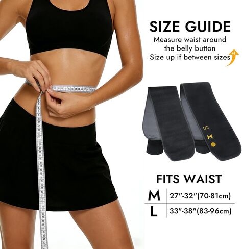 مدرب الخصر Dizokzio للنساء والرجال، حزام العرق من النيوبرين لتشذيب الخصر، لفافة المعدة قابلة للتعديل للتمرين والتدريب in Kuwait