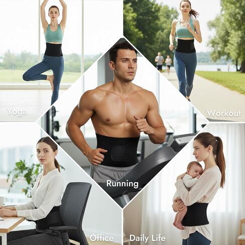 مدرب الخصر Dizokzio للنساء والرجال، حزام العرق من النيوبرين لتشذيب الخصر، لفافة المعدة قابلة للتعديل للتمرين والتدريب in Kuwait
