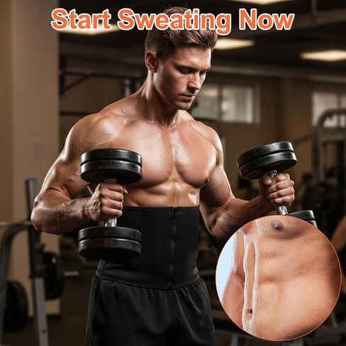 Waist Trainer for Men mens Shapewear Waist Trimmer for Men Corset Sweat Body Shaper Girdle Tummy Control Stomach Wrap in Saudi Arabia