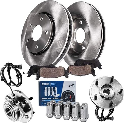 Detroit Axle - Brake Kit for 2007-2013 Acura MDX ZDX, 2009-2014 Honda Pilot Brakes Rotor Ceramic Brake Pads Front and Rear Replacement ：12.98" inch Front & 13.13" inch Rear Rotor in Saudi Arabia