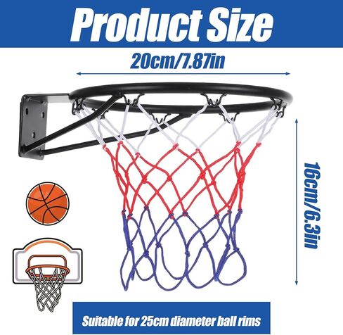 2 Pack Basketball Nets Replacement 8 Loops Basketball Hoop Net for Indoor and Outdoor in Saudi Arabia