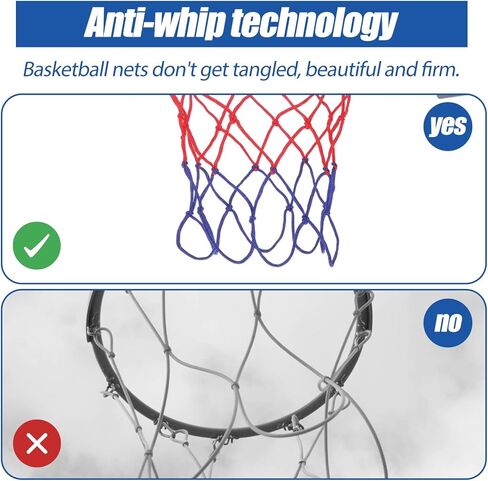 2 Pack Basketball Nets Replacement 8 Loops Basketball Hoop Net for Indoor and Outdoor in Saudi Arabia