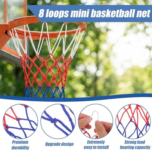 2 Pack Basketball Nets Replacement 8 Loops Basketball Hoop Net for Indoor and Outdoor in Saudi Arabia
