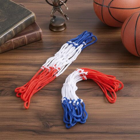2Pcs Mini Basketball Net Replacement, 8 Loops Basketball Net Small Replacement Net for Indoor Door Room Walls, Vibrant Color in Saudi Arabia