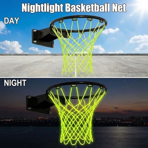 Basketball Net Nightlight Basketball Net Indoor Outdoor Basketball Hoop Nets All Weather Anti Whip 12 Loops in Saudi Arabia