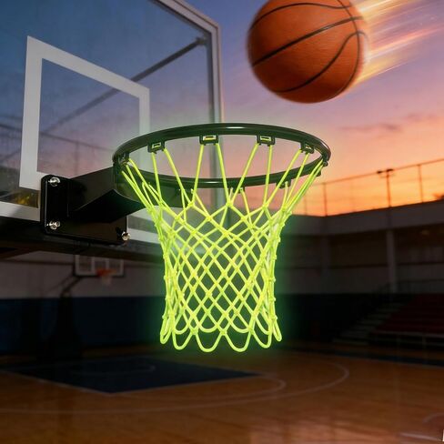 Basketball Net Nightlight Basketball Net Indoor Outdoor Basketball Hoop Nets All Weather Anti Whip 12 Loops in Saudi Arabia