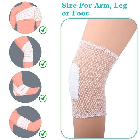 2 Rolls Tubular Bandage 1.5inch Stockinette Tubing for Arm Legs Elastic Net Tubular Support Bandage Reusable Sleeve Stretch Dressing Retainer Gauze Sleeve for Arm Knees Legs in Saudi Arabia