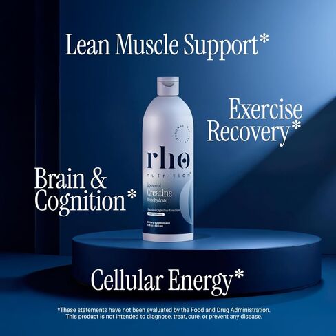 Rho Nutrition Liposomal الكرياتين مونوهيدرات - مكمل الكرياتين السائل عالي الامتصاص - يعزز كتلة العضلات الهزيلة وتعافيها، ويدعم وظيفة الدماغ ويعزز إنتاج الطاقة الخلوية in Kuwait