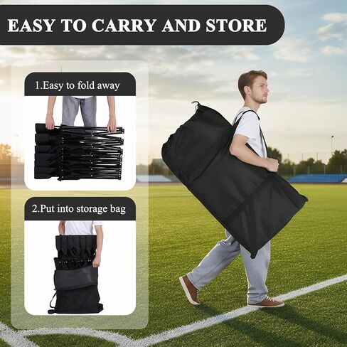 Portable Folding with Storage Bag & Backrest Portable Soccer Sideline Chairs 600D Oxford for Basketball Football Practice in Saudi Arabia