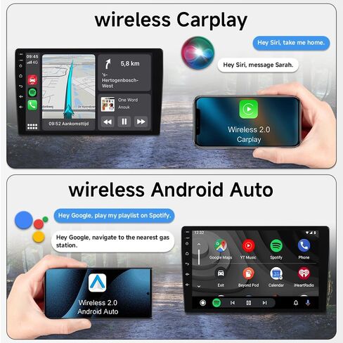 Asure Wireless Carplay Android Auto Receiver لتويوتا RAV4 XA40 2013-2018،10.1 بوصة 8GB+64GB Android Car Stereo Radio ، وحدة التنقل في GPS ، 1280 × 800 داش لمشاهدة فيديو Multimedia Multimedia in Kuwait