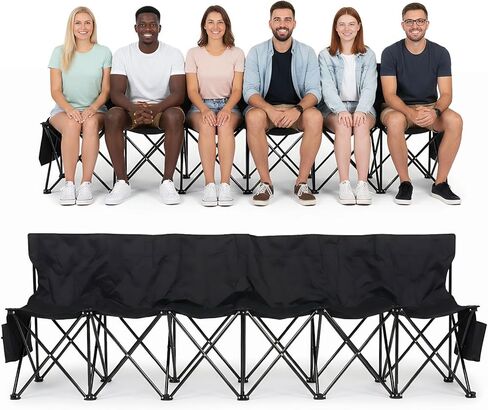 Folding Chair with Storage Bag & Backrest Portable Soccer Sideline Chairs 600D Oxford for Football Baseball Camping Outdoo in Saudi Arabia