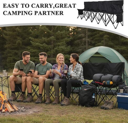 Folding Chair with Storage Bag & Backrest Portable Soccer Sideline Chairs 600D Oxford for Football Baseball Camping Outdoo in Saudi Arabia