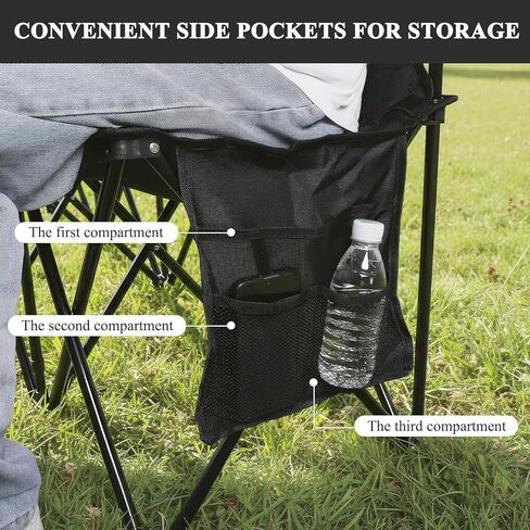 Folding Chair with Storage Bag & Backrest Portable Soccer Sideline Chairs 600D Oxford for Football Baseball Camping Outdoo in Saudi Arabia