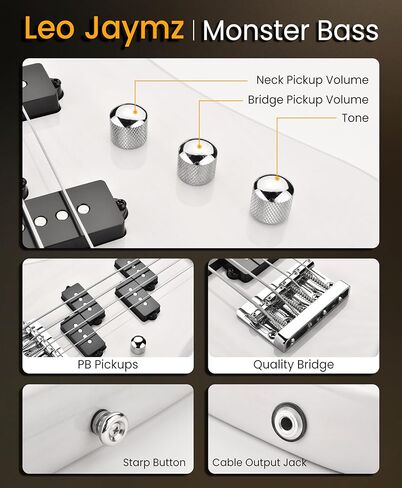 Leo Jaymz Hurricane 5-String Bass Guitar, ASH Body, Maple Neck, Laurel Fingerboard, Dual Humbuckers, 30-Inch Scale, 24 Frets (TB Red Black 5S) in Kuwait