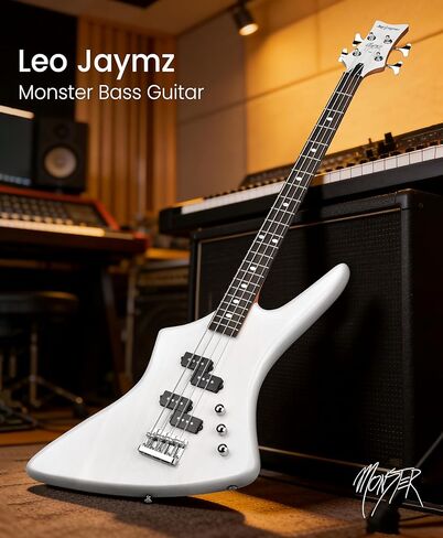 Leo Jaymz Hurricane 5-String Bass Guitar, ASH Body, Maple Neck, Laurel Fingerboard, Dual Humbuckers, 30-Inch Scale, 24 Frets (TB Red Black 5S) in Kuwait